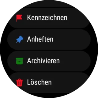 weitere Optionen für E-Mails