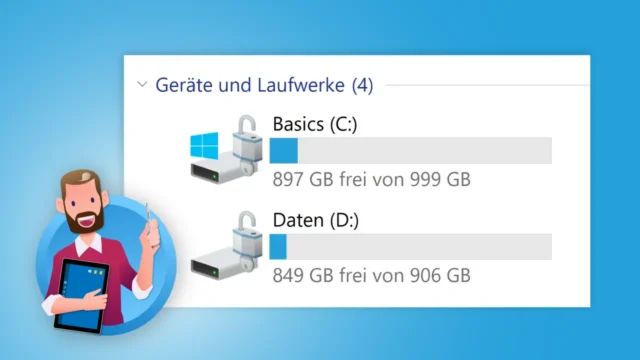 Festplatte partitionieren mit Windows: Laufwerk im PC aufteilen [Anleitung]