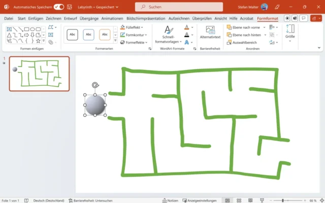 Form und Zeichnung in PowerPoint