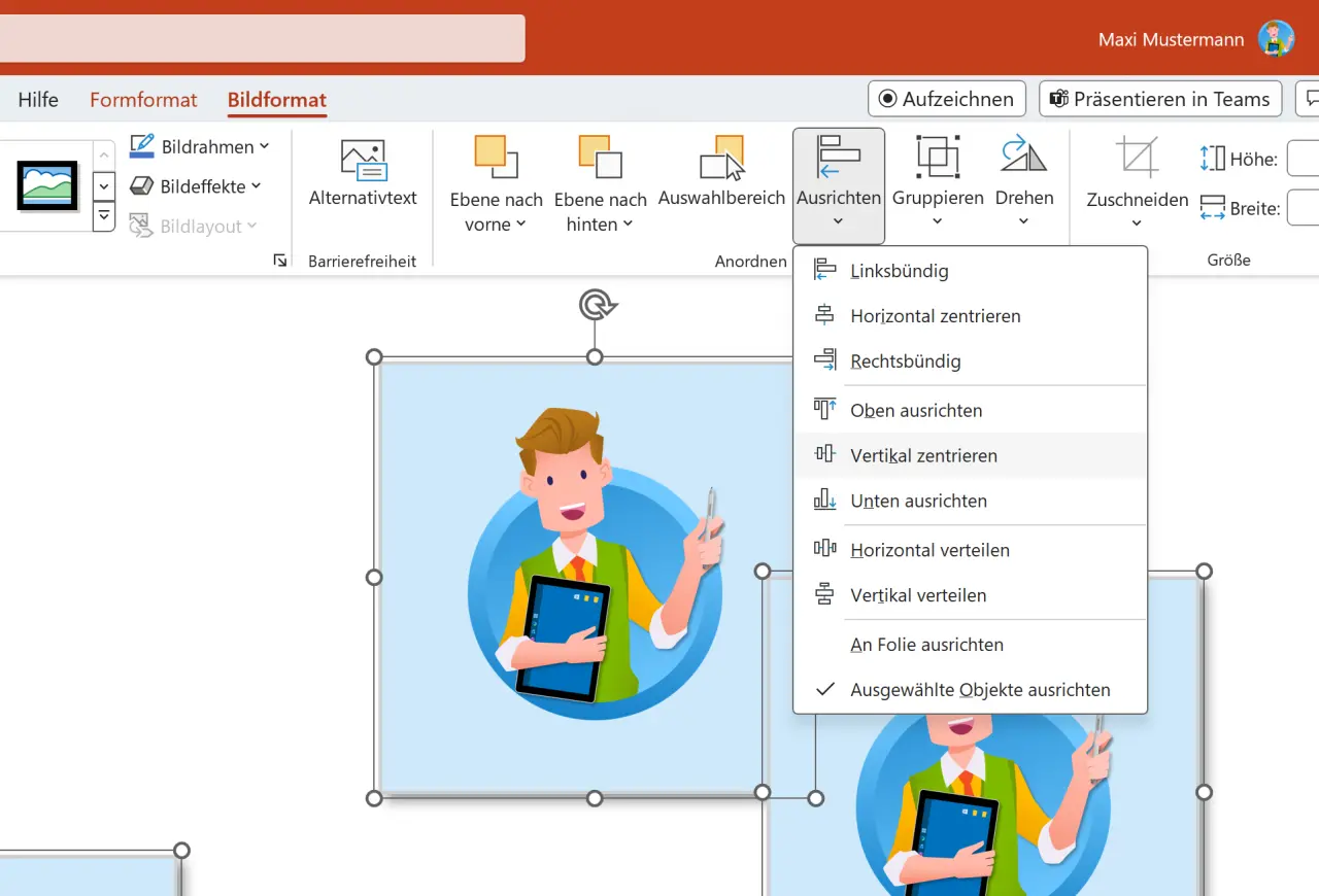 Powerpoint Objekt Erscheinen Und Wieder Verschwinden Lassen Ausrichten in PowerPoint | Objekte automatisch verteilen
