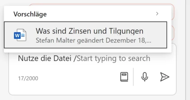 Datei aus der Cloud verwenden