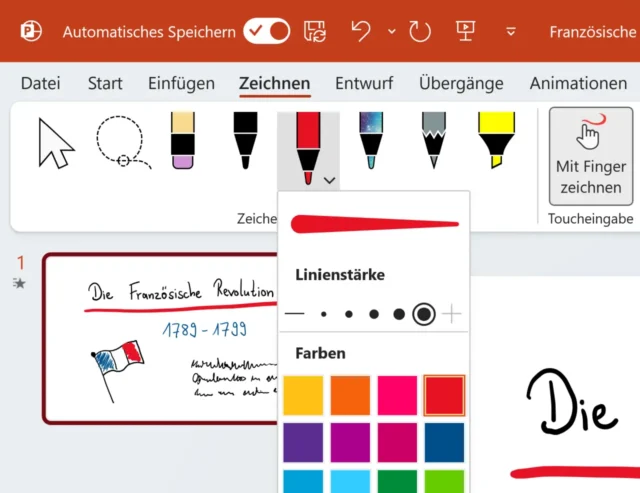 Zeichnen in PowerPoint