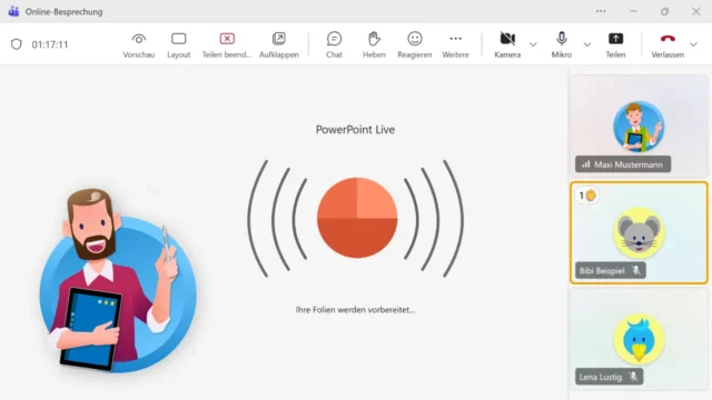 Microsoft Teams & PowerPoint Live: Online präsentieren