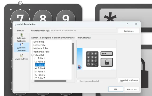 Folien verlinken in PowerPoint
