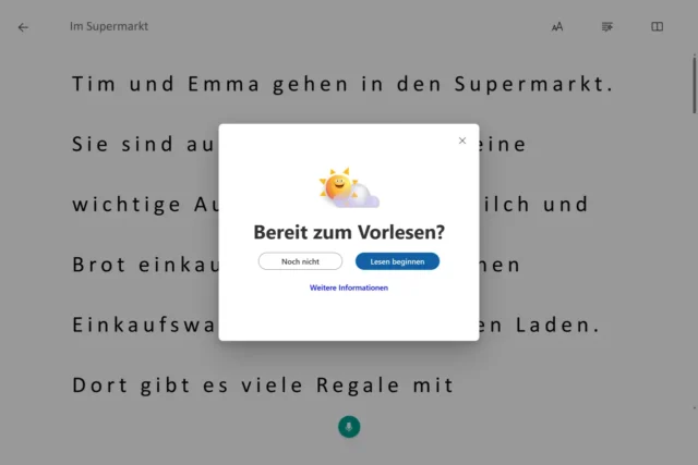 Bereit zum Vorlesen?