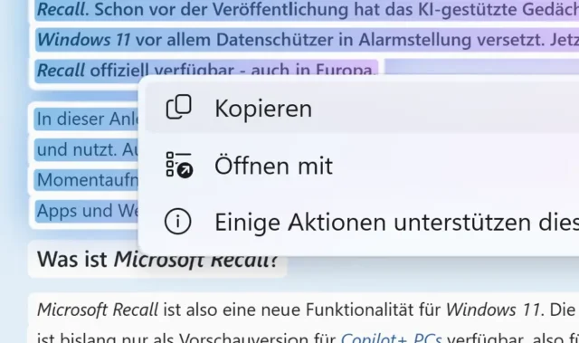 Text aus Momentaufnahme kopieren