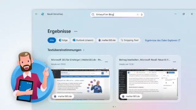 Microsoft Recall: Momentaufnahmen mit KI in Windows 11