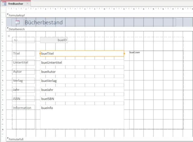 Formularentwurf in Microsoft Access