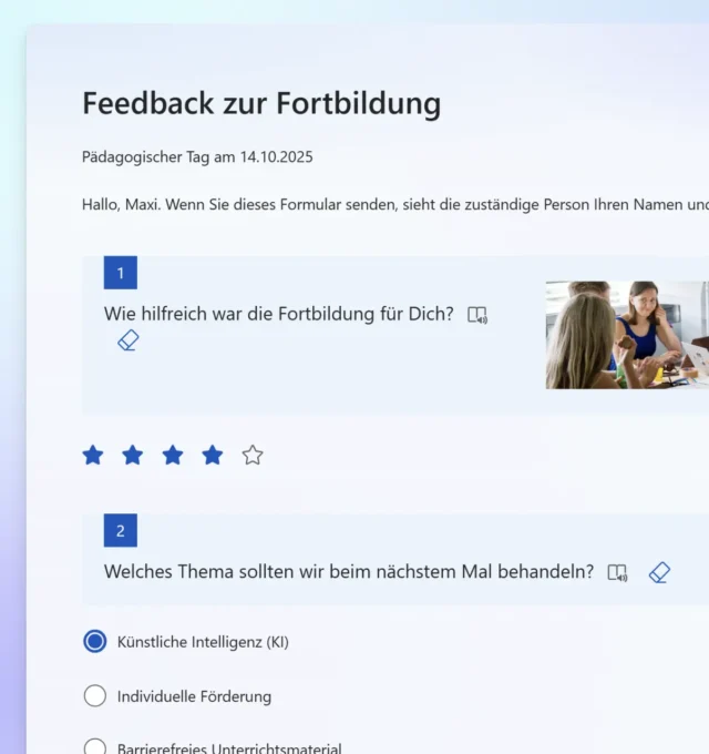 Umfrage in Microsoft Forms