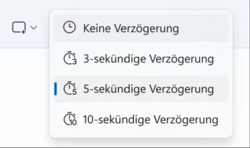 Screenshot mit Verzögerung erstellen