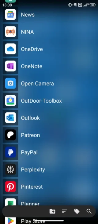 Launcher im Design von Windows Phone