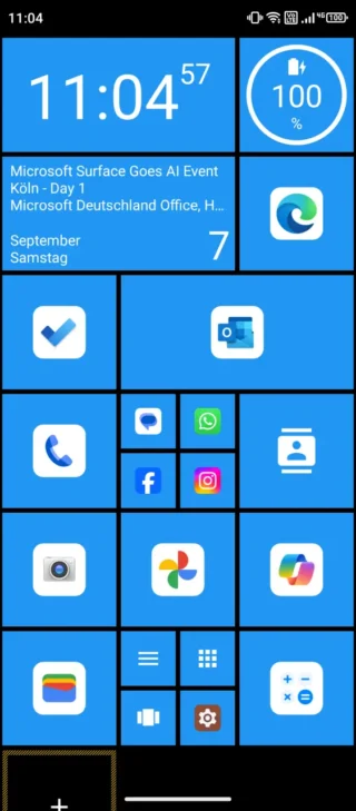Launcher im Design von Windows Phone