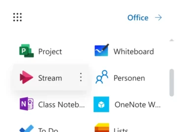 Stream im Online-Portal von Microsoft 365