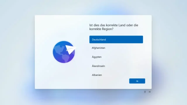 Einrichtung von Windows 11 beginnen