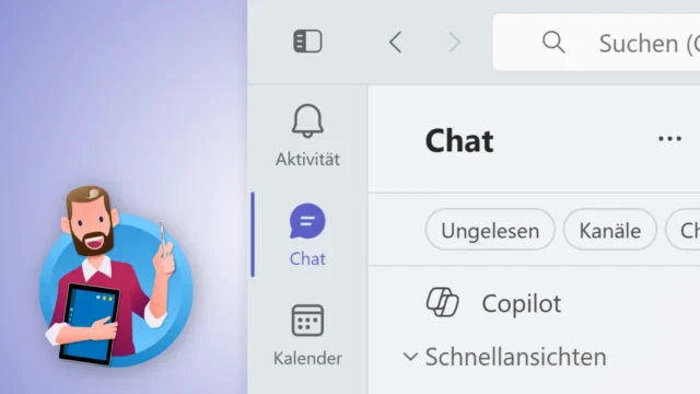 Microsoft Teams: Beschriftung im Menü wieder einblenden