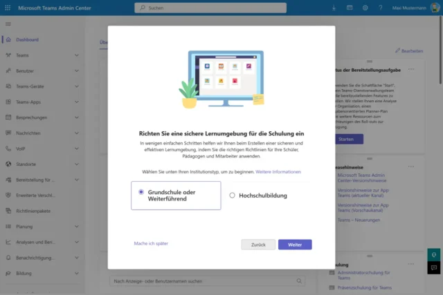 Richtlinien für Microsoft Teams als Lernumgebung festlegen
