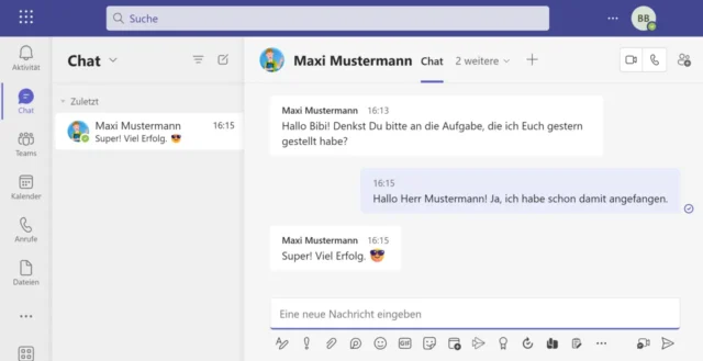 Chat in Microsoft Teams