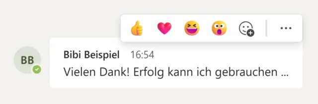 Emojis als Reaktion im Chat