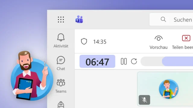 Microsoft Teams: Timer einblenden im Online-Meeting