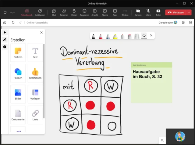 Whiteboard innerhalb von Microsoft Teams