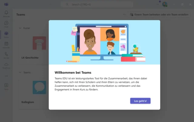Willkommen bei Teams (Education)