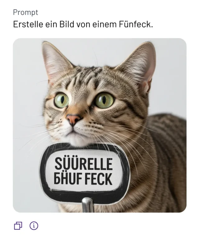 Katze statt Fünfeck: Bild generieren mit telli