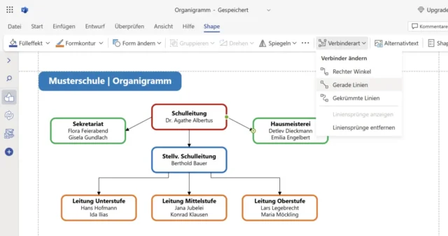 Organigramm erstellen mit Visio Online