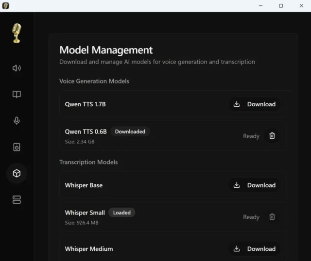 KI-Modelle für Voicebox herunterladen
