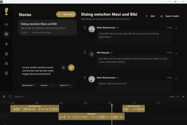 Stories erstellen in Voicebox