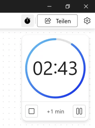 Timer in Microsoft Whiteboard