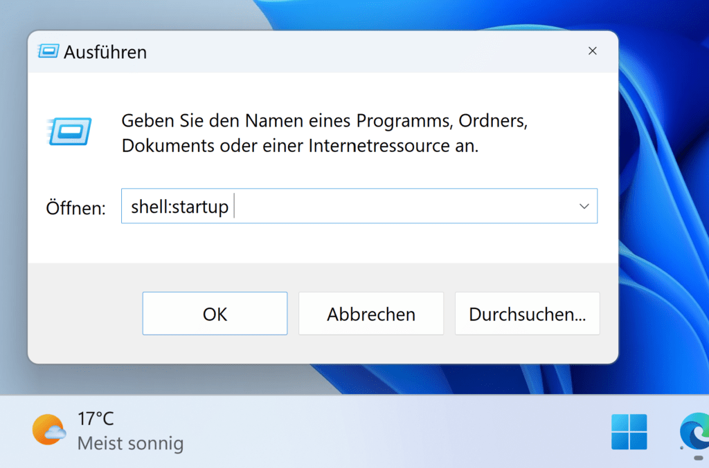 Ausführen in Windows 11