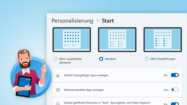 Startmenü in Windows 11 anpassen: Apps anheften und mehr