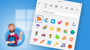 Windows: Emojis & Smileys einfügen per Emoji-Tastatur