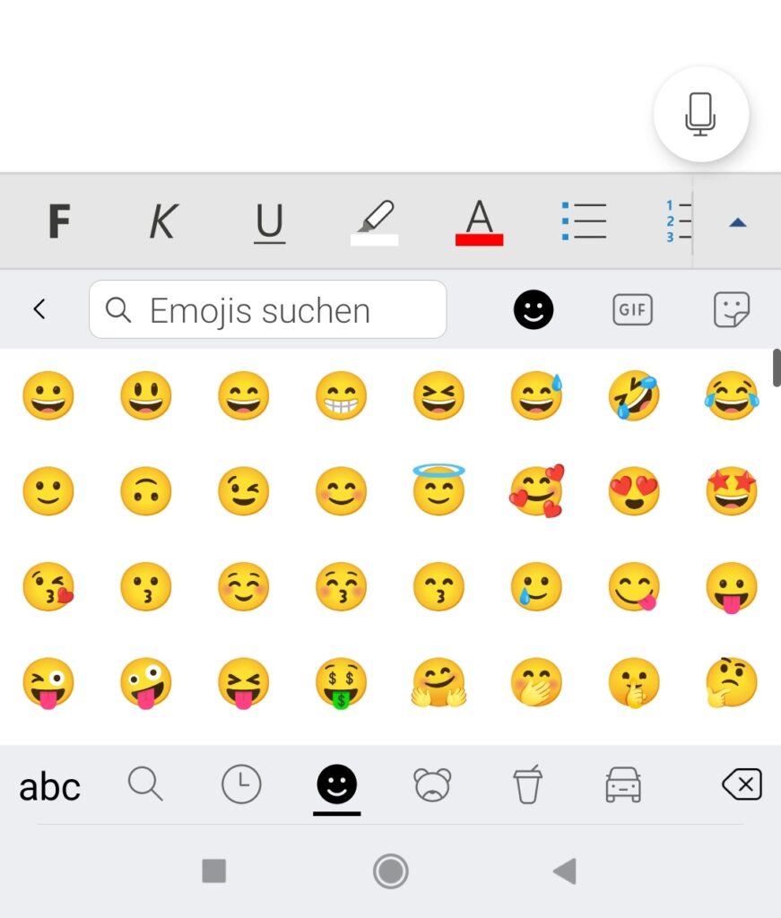 Emojis auf dem Smartphone