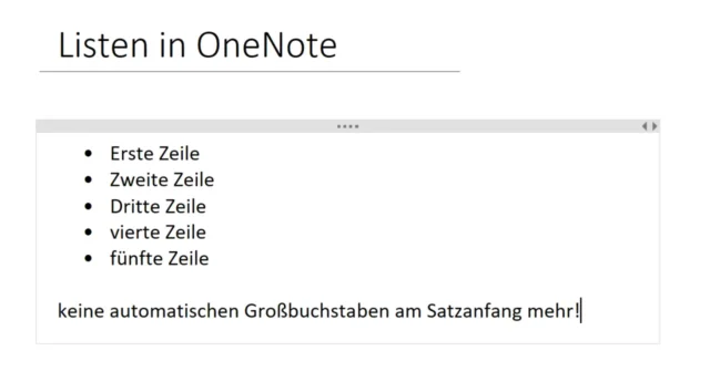 weitere Zeilen nur noch mit Kleinbuchstaben