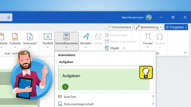 Schnellbausteine in Word: Inhalte speichern & wiederverwenden