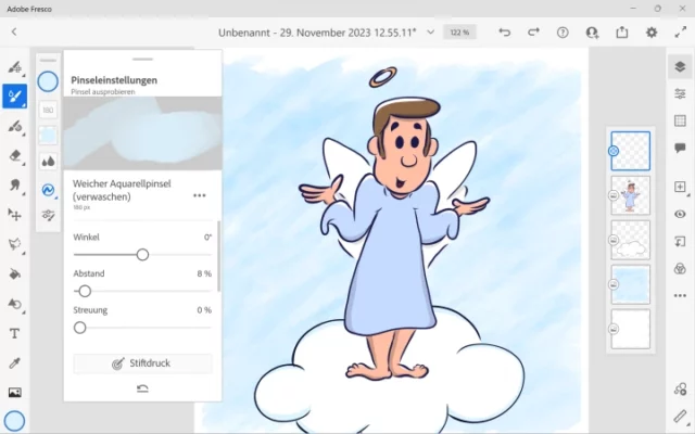 digitale Zeichnung mit Adobe Fresco