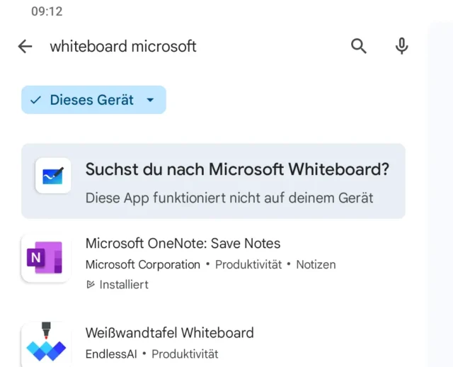 nicht verfügbare App in Google Play