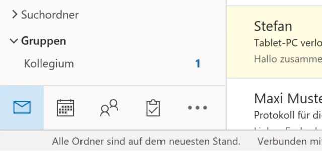 Symbol-Menü in Outlook