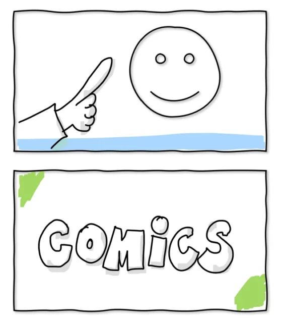 gezeichnete Elemente in PowerPoint